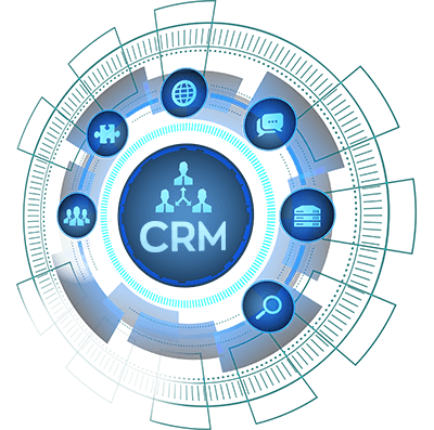 Salesforce services represented by CRM icons