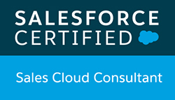 Salesforce Certified Sales Cloud Consultant badge 